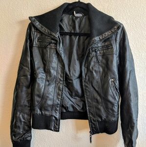 Urban Outfitters Sparkle and Fade Black Bomber